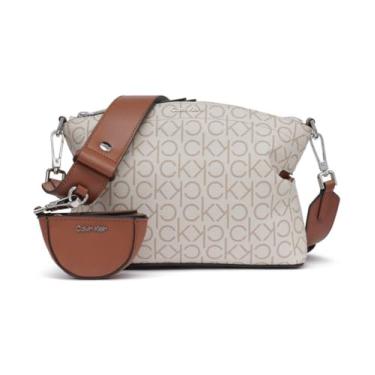 Imagem de Calvin Klein Bolsa transversal Cypress 2 em 1 com zíper superior, baunilha/cáqui/caramelo, One Size