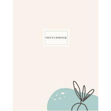 Imagem de Sketchbook: 100 Pages of Blank Paper for Drawing, Sketching, Doodling, Writing Notebook 8.5" x 11"