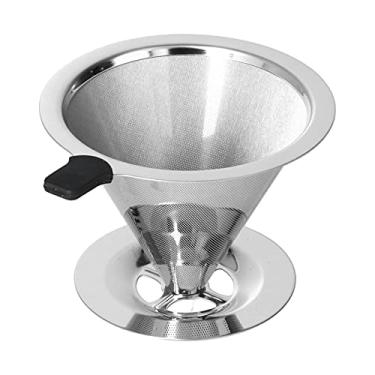 Imagem de Filtro de café Tipo Gotejador de café, Fabricação Precisa e Profissional, Leve e Portátil Com Design de Malha Dupla para Uso Doméstico, Funil de Aço Inoxidável