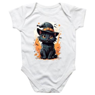 Imagem de Body intantil Halloween Cute Gato Preto Bruxo - Alearts, G