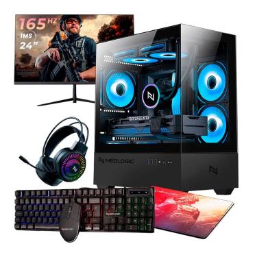 Imagem de Pc Gamer Completo Ryzen 5 5600GT, 16GB 3200Mhz, (Radeon Vega 7 Integrado), A520M DX, SSD 240GB, 500W 80 Plus, 3 fans RGB, Neologic - NLI88987