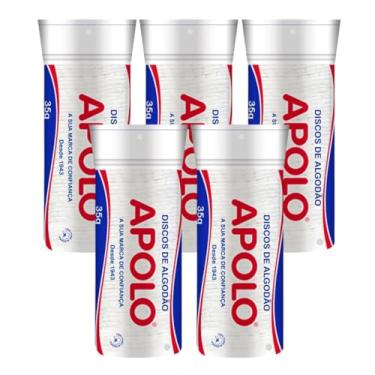 Imagem de Algodao Disco Apolo 35g Limpeza Facial Maquiagem Manicure Pedicure Caixa Atacado- Kit Com 5