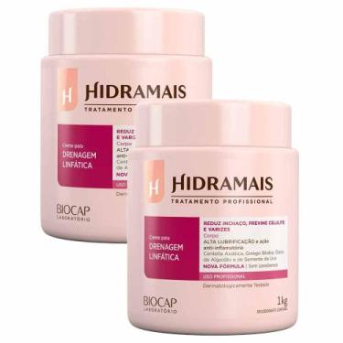 Imagem de Hidramais Profissional Creme para Drenagem Linfática Kit com 2 Unidade