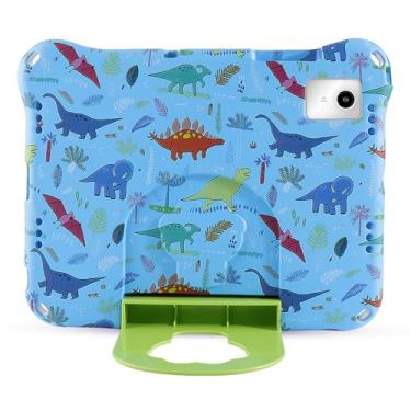 Imagem de TCL Tab 8 LE Capa para tablet infantil, Funnywin TCL Tab 8 LE 9137W 2023 Capa para crianças dinossauro EVA à prova de crianças com alça de suporte, à prova de choque, capa durável para meninos (SKL)