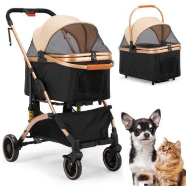 Imagem de Carrinho de Passeio Coziwow 4 Rodas para Pets - Dobrável 3 em 1