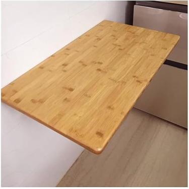 Imagem de Tampo de mesa de bambu, universal de uma peça, retangular, padrão, cantos arredondados, bancada para mesa de pé e mesa de escritório em casa, madeira, 130 x 60 x 2 cm