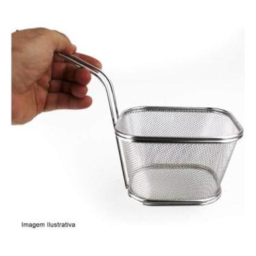 Imagem de Cesta Para Servir Porções Batata Frita Frango 13x11x8cm - Idea