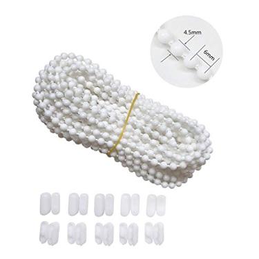 Imagem de Corrente de contas Luanxu de 10 metros para pente de mel veneziano romano rolo persiana vertical com 10 peças de conectores de revestimento, cabo para acessórios de reposição de peças de rolo cego