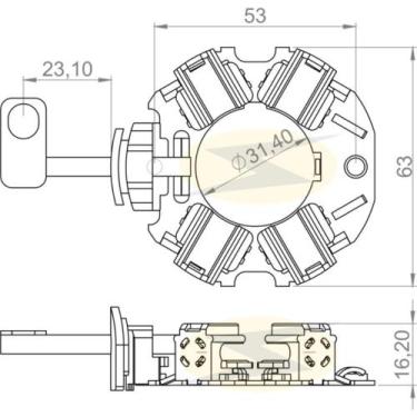 Imagem de Porta escova do motor de partida Ford Fusion 2006 a 2016 - UNIFAP