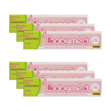 Imagem de Kit 6 Pomadas Para Prevenção De Assaduras Babymed Rosa 45g - Cimed