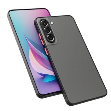 Imagem de Capa Protetora Compatível Sannsung Galaxy S21 FE Fosca Translúcida Preta Com Proteção de Câmera