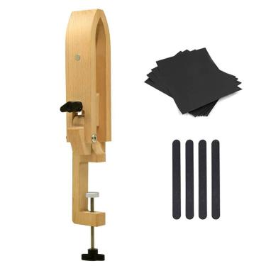 Imagem de Braçadeira de couro dobrável em madeira de faia Sewing Pony FASTTOBUY