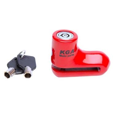 Imagem de Cadeado Kga Moto Parts Trava Disco 2056 Vermelho