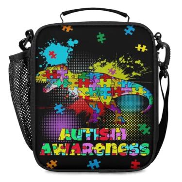 Imagem de Lancheira para meninos e meninas – Conscientização do autismo, reutilizável, isolada, lancheira para crianças – refrigerador de grande capacidade, lancheira térmica de volta às aulas, sacola de