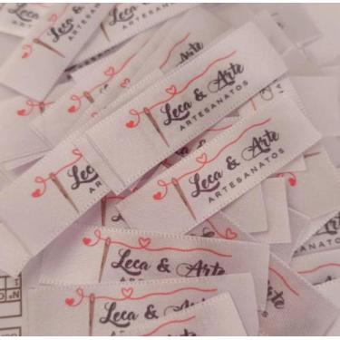 Imagem de 500 Etiqueta Cetim Personalizados - D ARTH PERSONALIZADOS