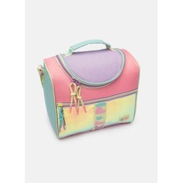 Imagem de Bolsa Térmica Infantil Color Block Menina Puket Cor Rosa