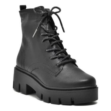 Imagem de Bota Coturno Via Marte Casual Cano Baixo Flatform Tratorado Feminina Preto 339042