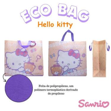 Imagem de Sacola Ecológica Hello Kitty Ecobag Praticidade Sanrio