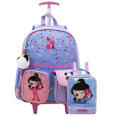 Imagem de Mochila Escolar Luluca De Rodas E Lancheira Térmica Youtuber