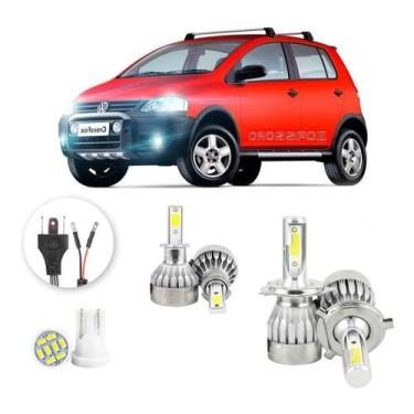 Imagem de Lampadas Led Volkswagen Cross Fox 2003 A 2007 H3 H4 20000lm - V10, Bra