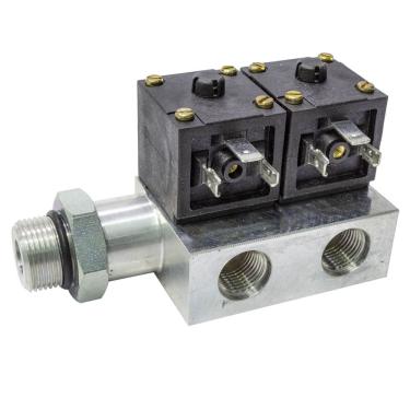 Imagem de Válvula Solenoide Freio Motor Mercedes 24V Dupla Rosca 16mm - Parker - 7600-047B-TF