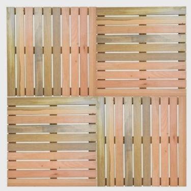 Imagem de Kit Deck de Madeira Modular Isabela 50cmx50cm com 12 Placas Eucalipto