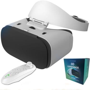 Imagem de Headset VR Telefone Com Controle, Óculos VR 3D TV, Filmes E Videogames, Fone Ouvido Realidade Virtual Para IPhone/telefone Android Compatível De 4,7 A 7,1 Polegadas(Y0)