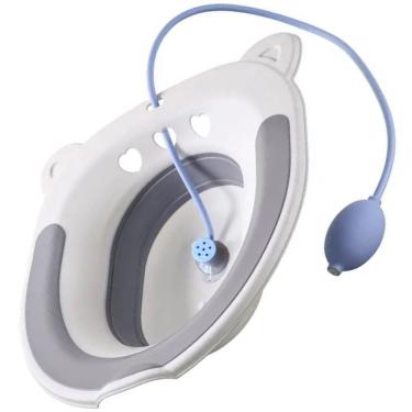 Imagem de Bacia Banho De Assento Higiene Íntima Ducha Lavatório Cinza