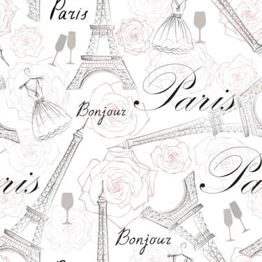 Imagem de Papel De Parede Adesivo Paris Menina Torre Eiffel 10m