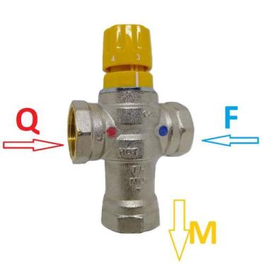 Imagem de Misturadora Termostática Solar Água Q/F 1 Pol. Solar Emmeti