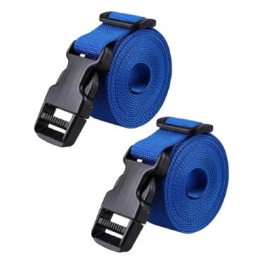 Imagem de Colaxi 2PCs Golf Carrinho Bolsa de carrinho Correias de fixação embalando 100 cm de ligação de nylon tiras de bagagem de amarração, Azul