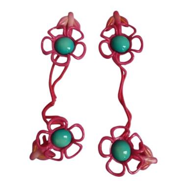 Imagem de 2 Pares Maria chiquinha Xuxa de cabelo Infantil Flor Fashion rosa