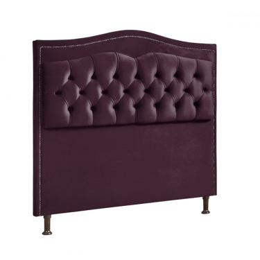 Imagem de Cabeceira Para Cama Casal Box 140cm Holanda Veludo Roxo