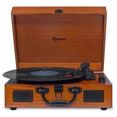 Imagem de Vitrola Toca Disco Vinil Retro Bluetooth Usb Auxiliar Reproduz E Grava Em Mp3 Bivolt Vintage Raveo Sonetto Wood