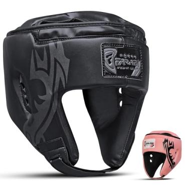 Imagem de Farabi Sports Acessório de boxe com alça ajustável Sparring Gear MMA, Muay Thai, Kickboxing, artes marciais, karatê, equipamento de cabeça (preto, P)