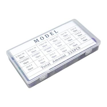 Imagem de Kit de Sortimento de Selo Anel para Anel, o Anel Junta 14 Tamanhos 225pcs, para Automóvel, Máquinas, Reparo de Compressores, Com Lavadora Espaçadora