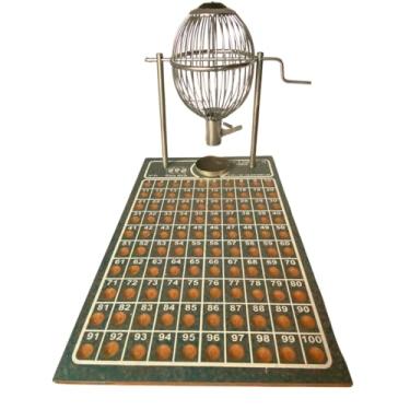 Imagem de Jogo Vispora 1 A 100 Globo De Metal Tabuleiro Em Madeira N°1