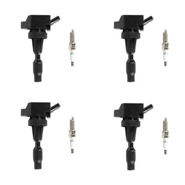 Imagem de DEEGOOLY Pacote De Bobinas De Ignição Uf-817 4Pcs E Velas De Ignição De Irídio Adequadas Para Hyundai Elantra 2017-2020, Sonata 2015-2019, Tucson 2016-2018, Kona E Kia Soul 2017-2019, Optima 2016-20