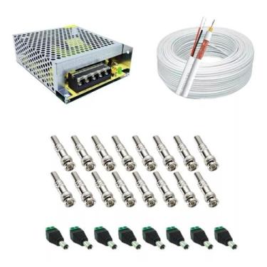 Imagem de Acessórios Para Instalação De Câmeras Segurança Até 8 Câmera - Acessór