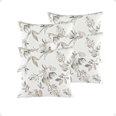 Imagem de Kit 04 Capas Almofada Estampada Line 45 x 45cm Capri Hipercal 180 Fios