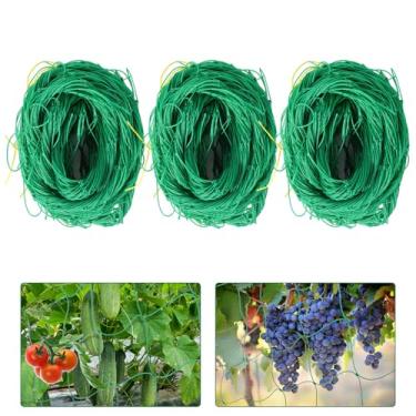 Imagem de Kikhope Rede de treliça para plantas trepadeiras, 3 pacotes de 1,8 m x 1,8 m, rede de treliça de jardim resistente para pepino, videira, tomate, plantas rede de treliça para treliça para trepadeiras