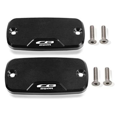 Imagem de Acc-Creativity Tampa do reservatório de fluido de freio dianteiro de alumínio para motocicleta, tampa do reservatório do cilindro mestre compatível com Honda CB650R CBR650R 2019 (preto)