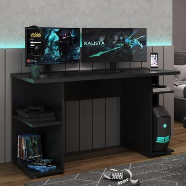 Imagem de Mesa Para Computador Gamer Preto Carraro