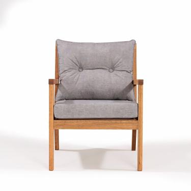 Imagem de Poltrona Para Jardim Em Madeira Maciça Riade Stain Jatobá-grafite