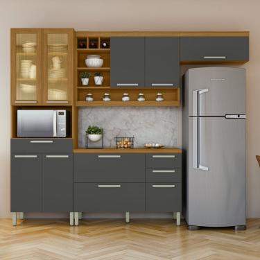 Imagem de Cozinha 4 Peças Paneleiro Burguesa Premium 100% Mdf Freijó-grafite