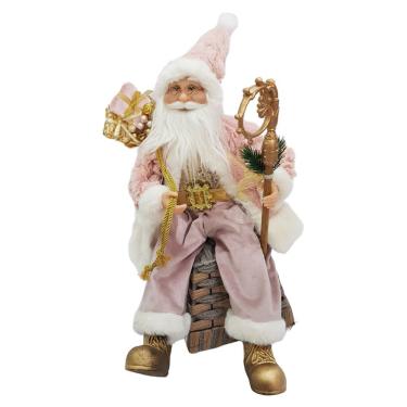 Imagem de Papai Noel Sentado Rosa 45cm