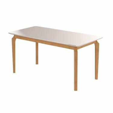 Imagem de Mesa Alegra Candian 120 X 0,80 Com Vidro Cinamomo Off