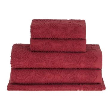 Imagem de Buddemeyer Jogo de toalhas Florentina Banho Vermelho 5 peças