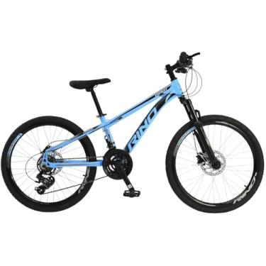 Imagem de Bicicleta Rino Everest Aro 24, Freio a Disco Hidráulico, 21 Marchas, Câmbios Shiman TY-300 Catraca Mega Range (Azul Bebe)