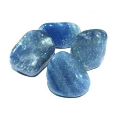 Imagem de 4 Cristal Azul Grande pedra Quartzo Rolado com 3 cm aproximadamente - 